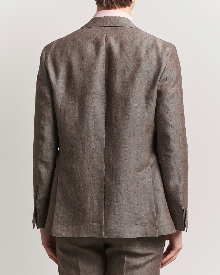 Herren | Sakkos | Oscar Jacobson | Ferry Soft Linen Blazer Brown