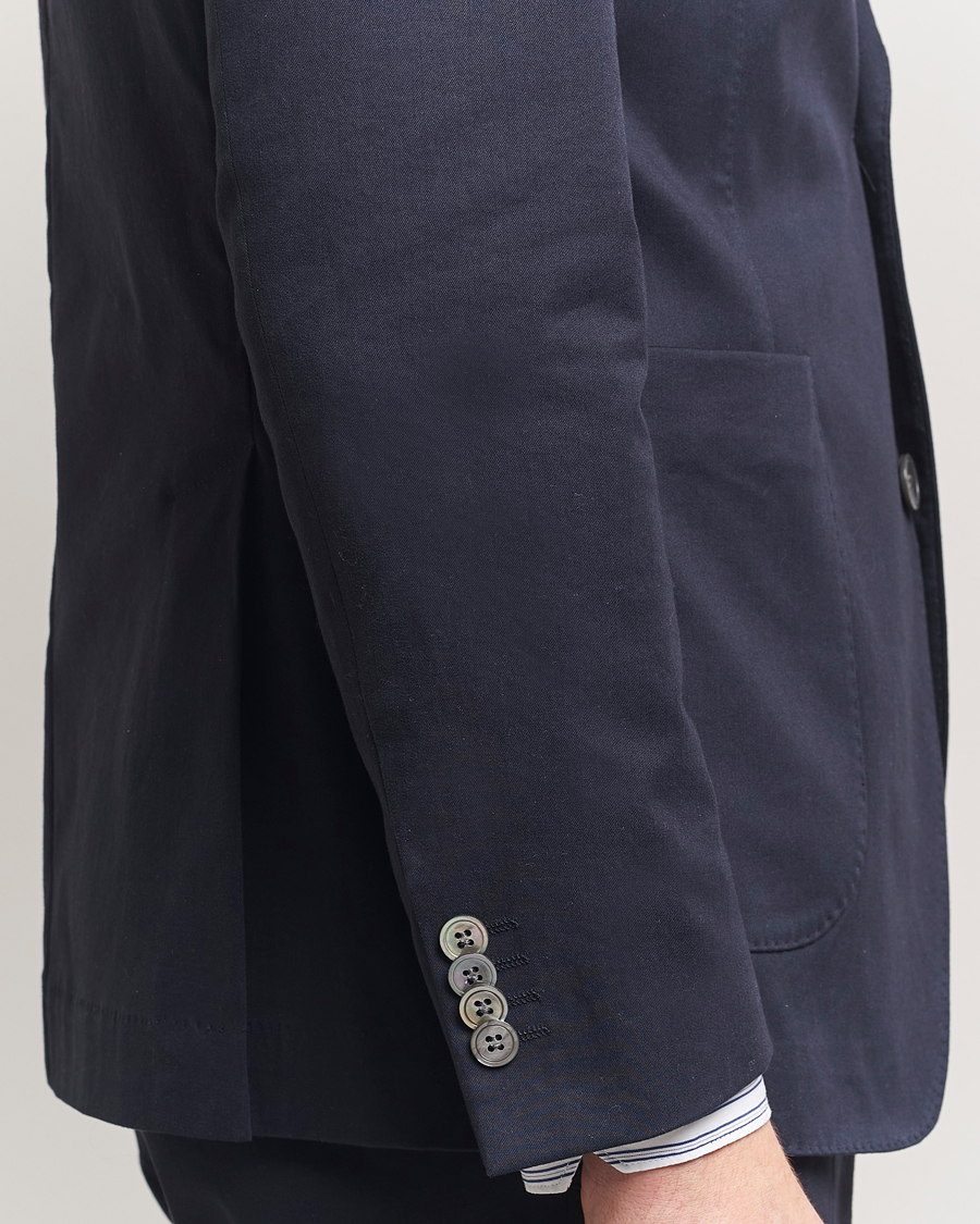 Herren | Sakkos | Oscar Jacobson | Ferry Patch Cotton Blazer Navy