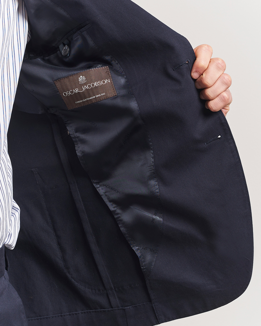 Herren | Sakkos | Oscar Jacobson | Ferry Patch Cotton Blazer Navy