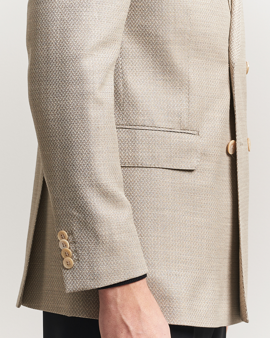 Herren | Sakkos | Oscar Jacobson | Farris DB Loro Piana Wool/Silk/Linen Blazer Beige