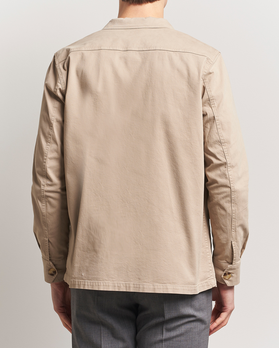 Herren | Hemden | Oscar Jacobson | Safari Cotton Shirt Jacket Beige