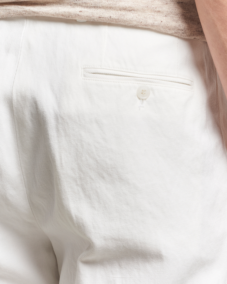 Herren | Hosen | Oscar Jacobson | Del Cotton/Linen Trousers White