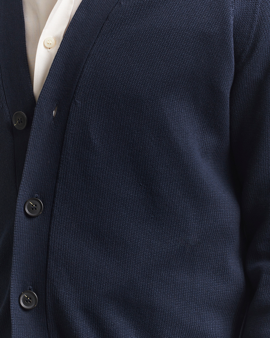 Herren | Pullover | Oscar Jacobson | Hover Cotton Cardigan Navy