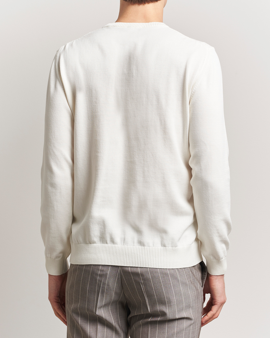 Herren | Pullover | Oscar Jacobson | Blake Knitted Cotton Crew White
