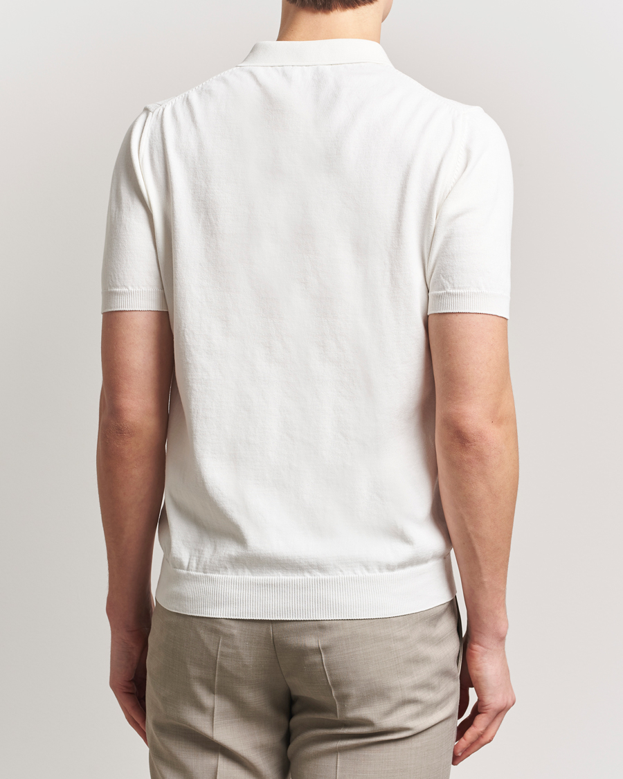 Herren | Poloshirts | Oscar Jacobson | Barto Structured Cotton Polo Snow White