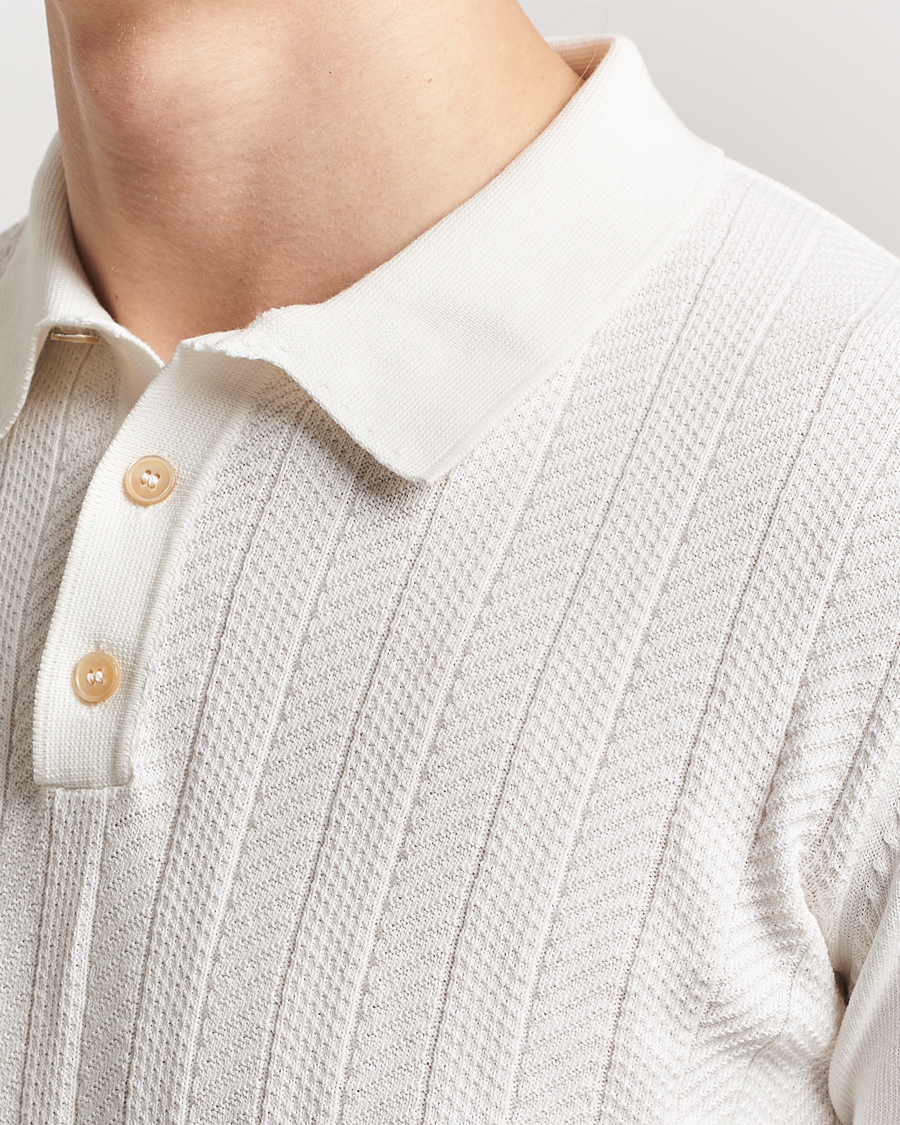 Herren | Poloshirts | Oscar Jacobson | Barto Structured Cotton Polo Snow White