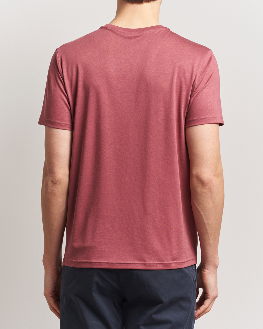 Herren | T-Shirts | Oscar Jacobson | Kim Cotton/Tencel T-Shirt Rasberry
