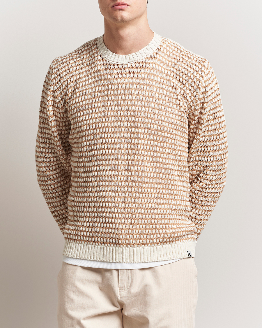 Herren | Pullover | Peregrine | Island Crochet Knitted Jumper White