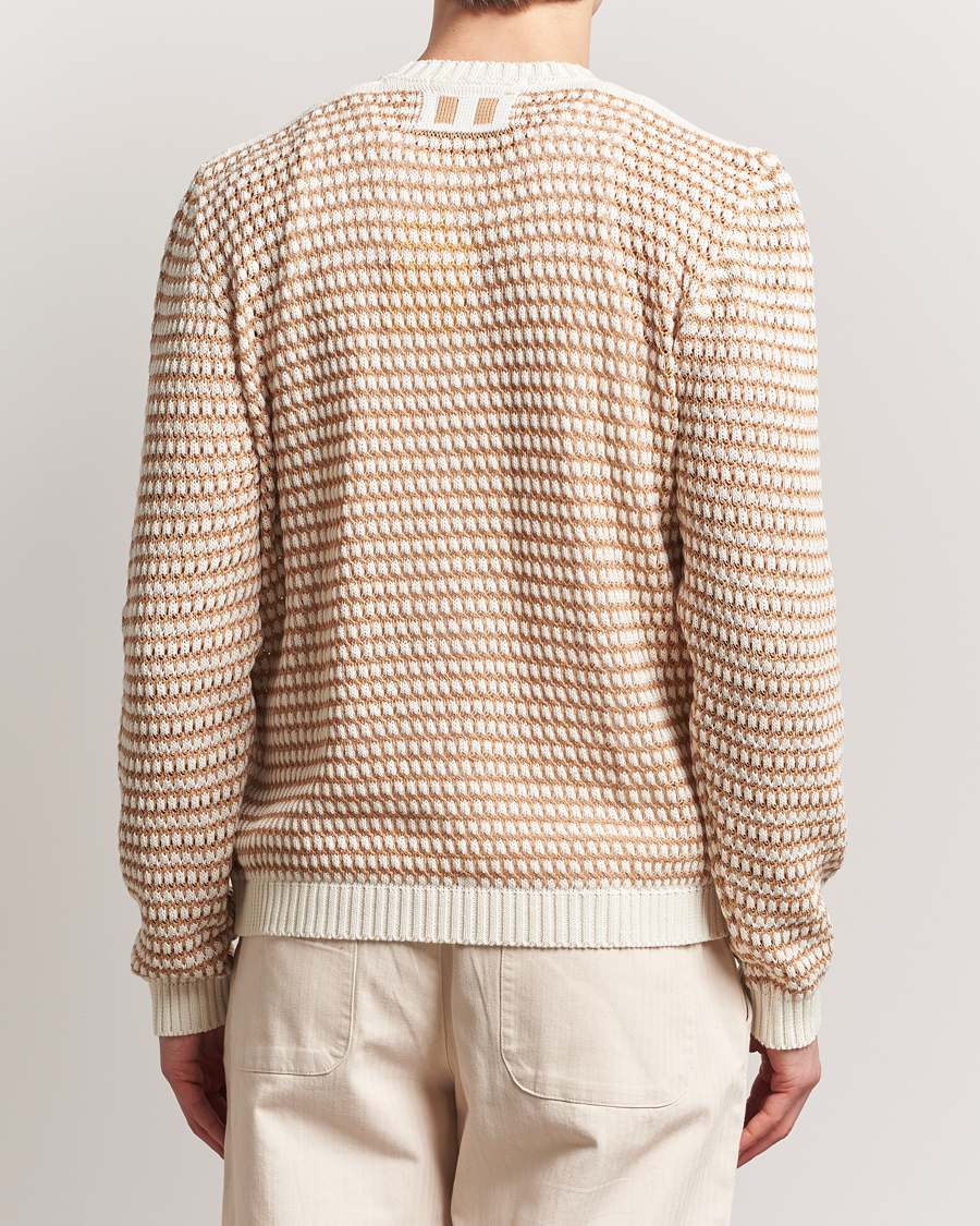 Herren | Pullover | Peregrine | Island Crochet Knitted Jumper White