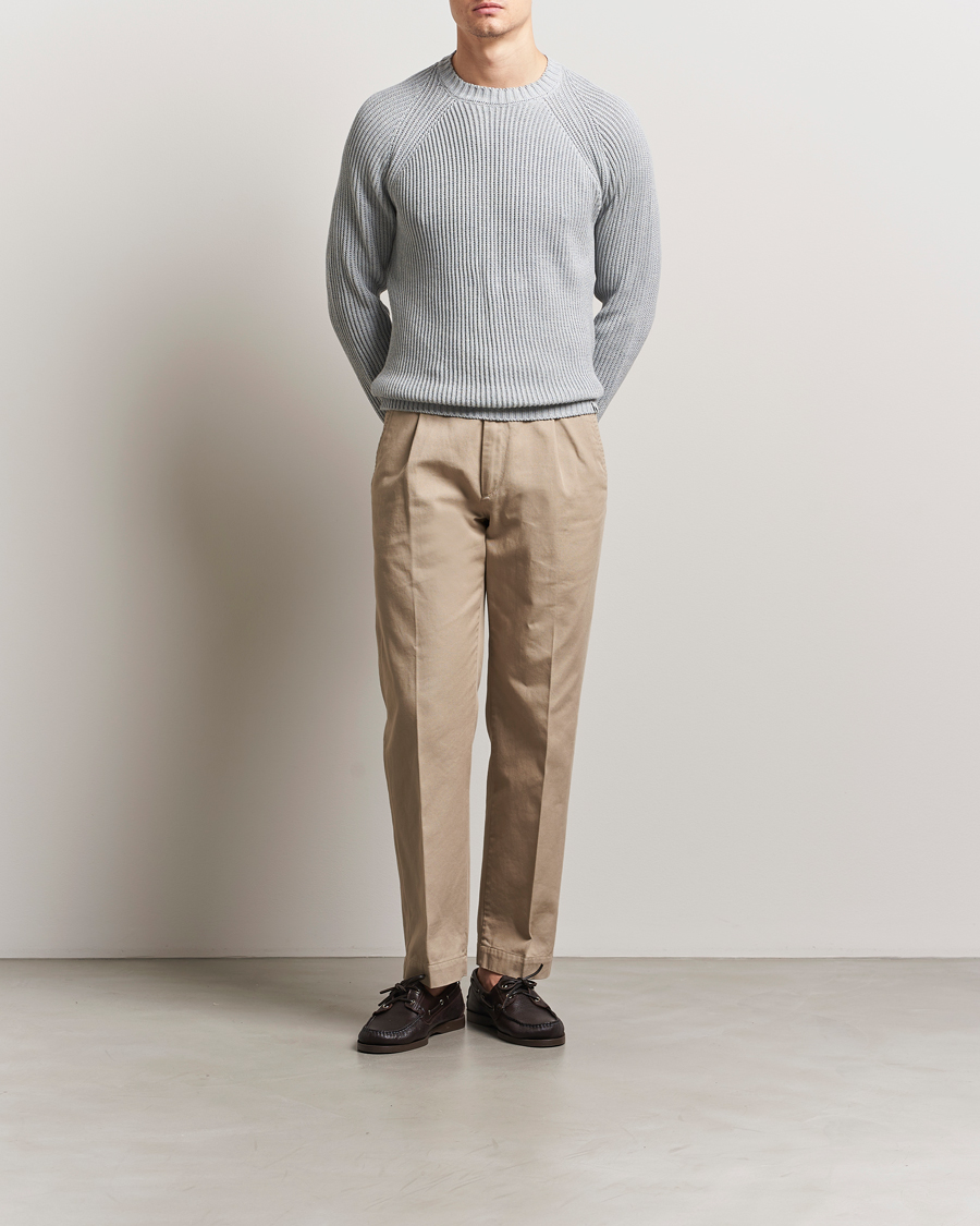 Herren | Pullover | Peregrine | Harry Organic Cotton Sweater Washed Denim