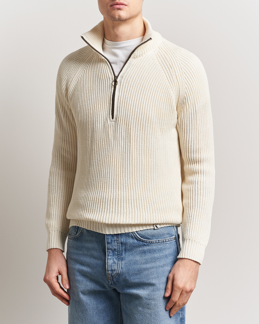 Herren | Pullover | Peregrine | Felix Quarter Zip Jumper White