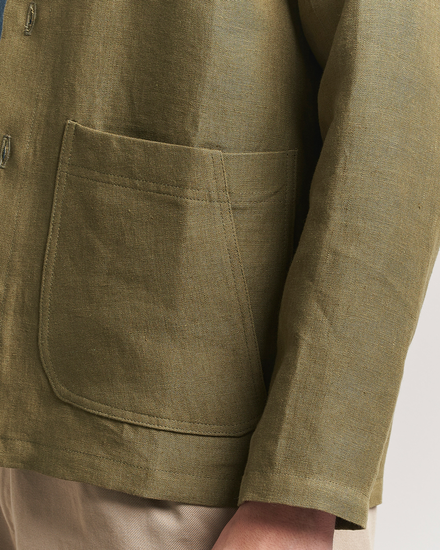 Herren | Hemden | Peregrine | Grange Linen Shacket Khaki