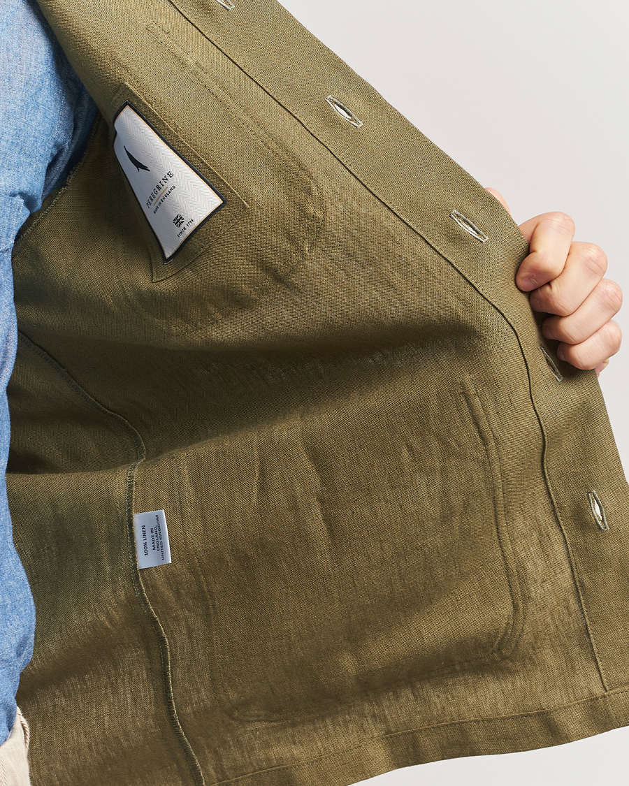 Herren | Hemden | Peregrine | Grange Linen Shacket Khaki