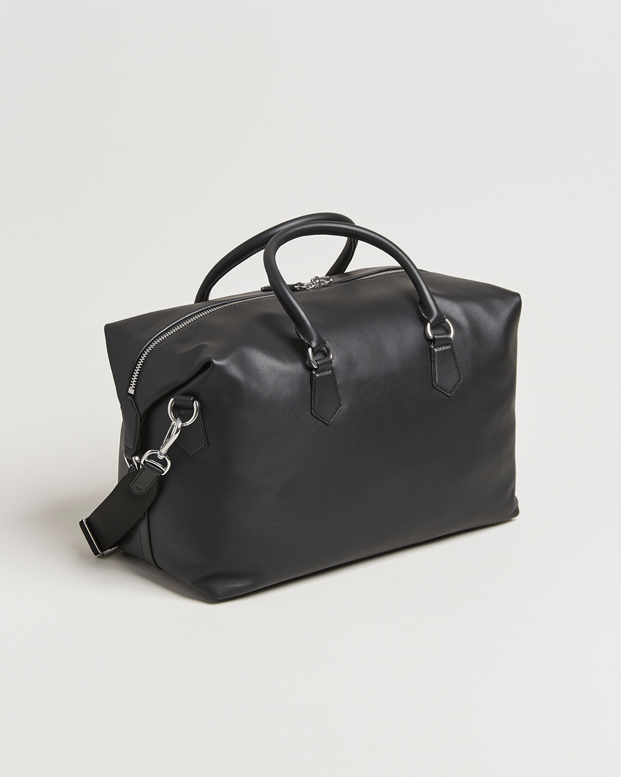 Herren | Polo Ralph Lauren Smooth Leather Weekendbag Black | Polo Ralph Lauren | Smooth Leather Weekendbag Black
