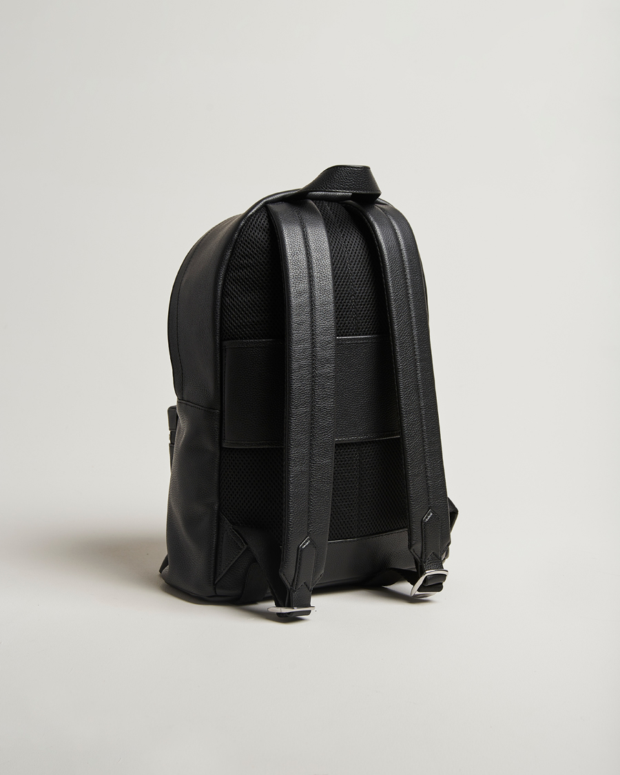 Herren | Polo Ralph Lauren Pebble Leather Dome Backpack Black | Polo Ralph Lauren | Pebble Leather Dome Backpack Black