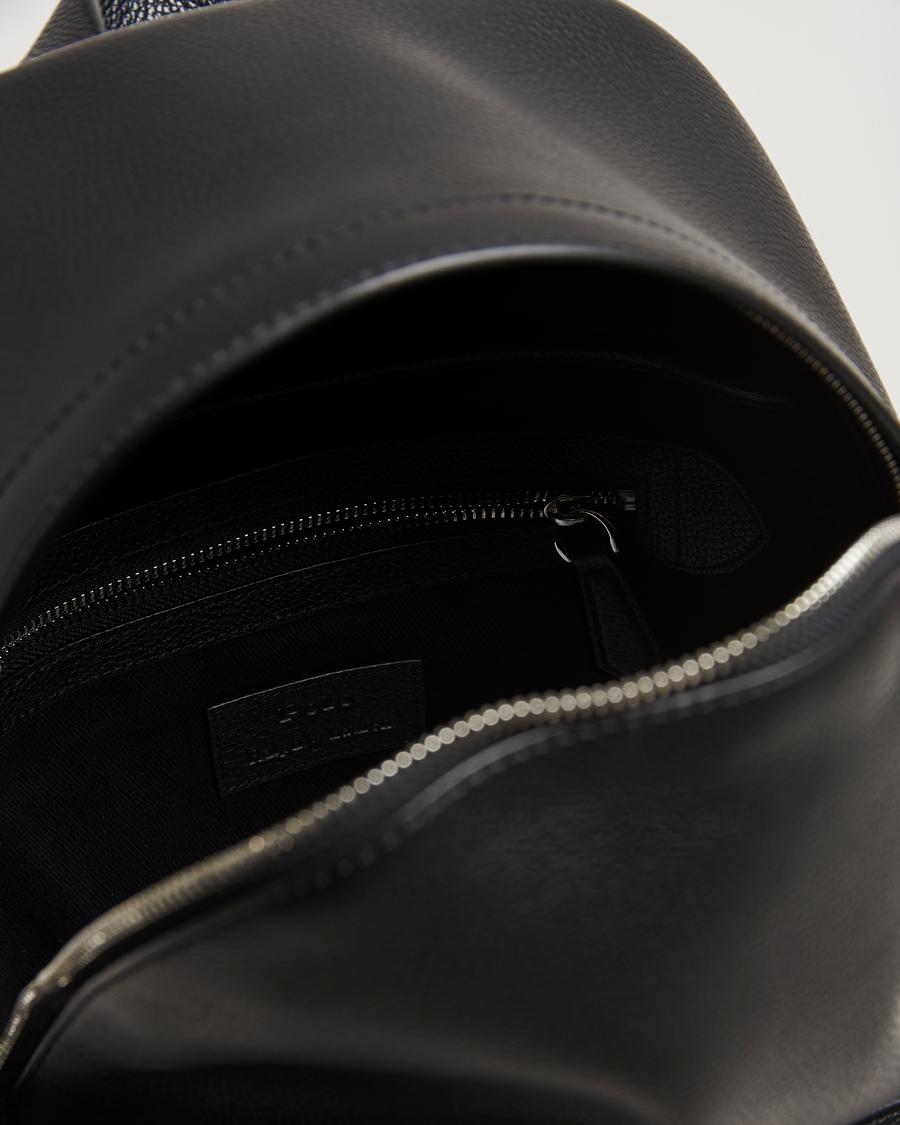Herren | Polo Ralph Lauren Pebble Leather Dome Backpack Black | Polo Ralph Lauren | Pebble Leather Dome Backpack Black
