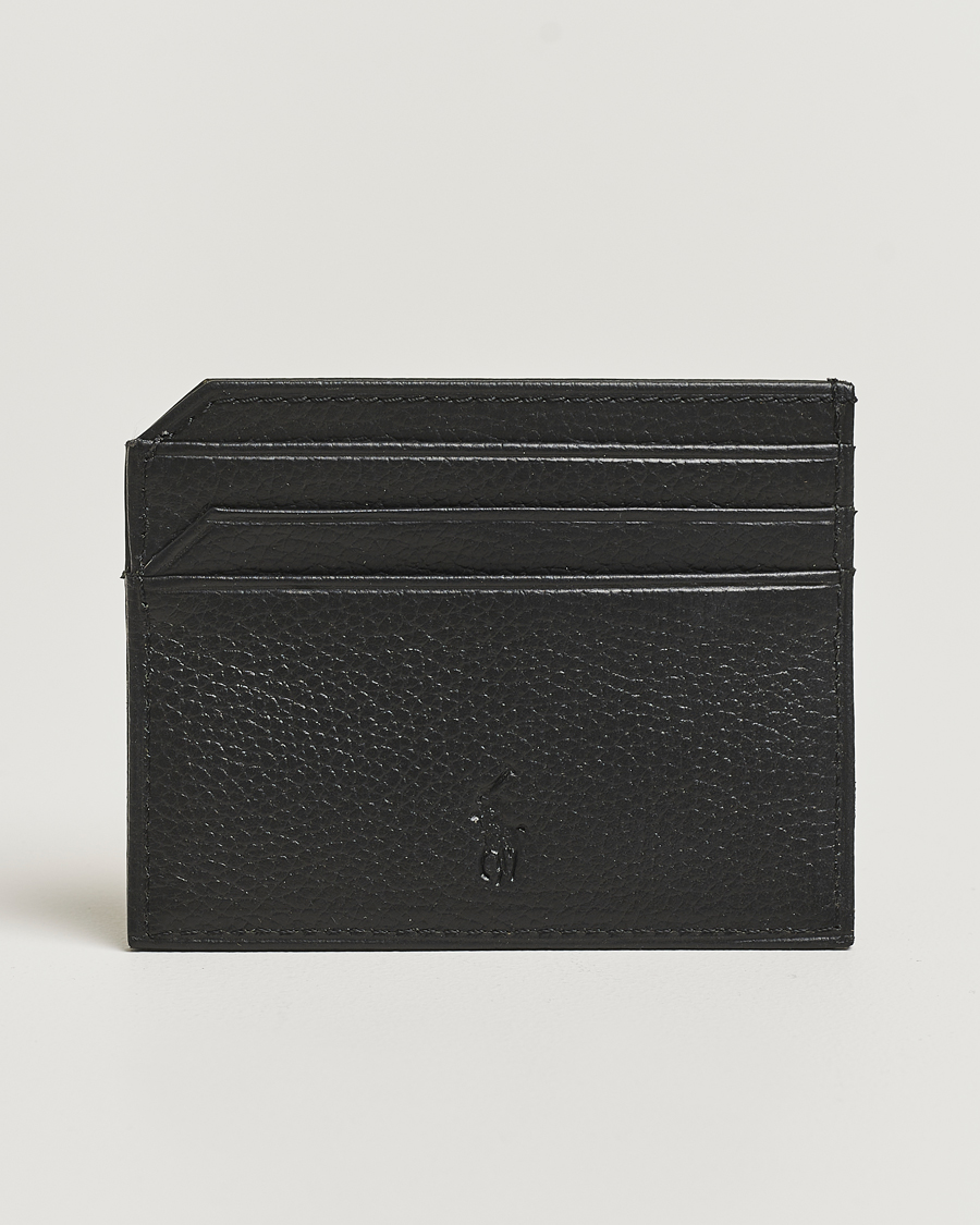 Herren | Geldbörsen | Polo Ralph Lauren | Pebble Leather Card Case Black