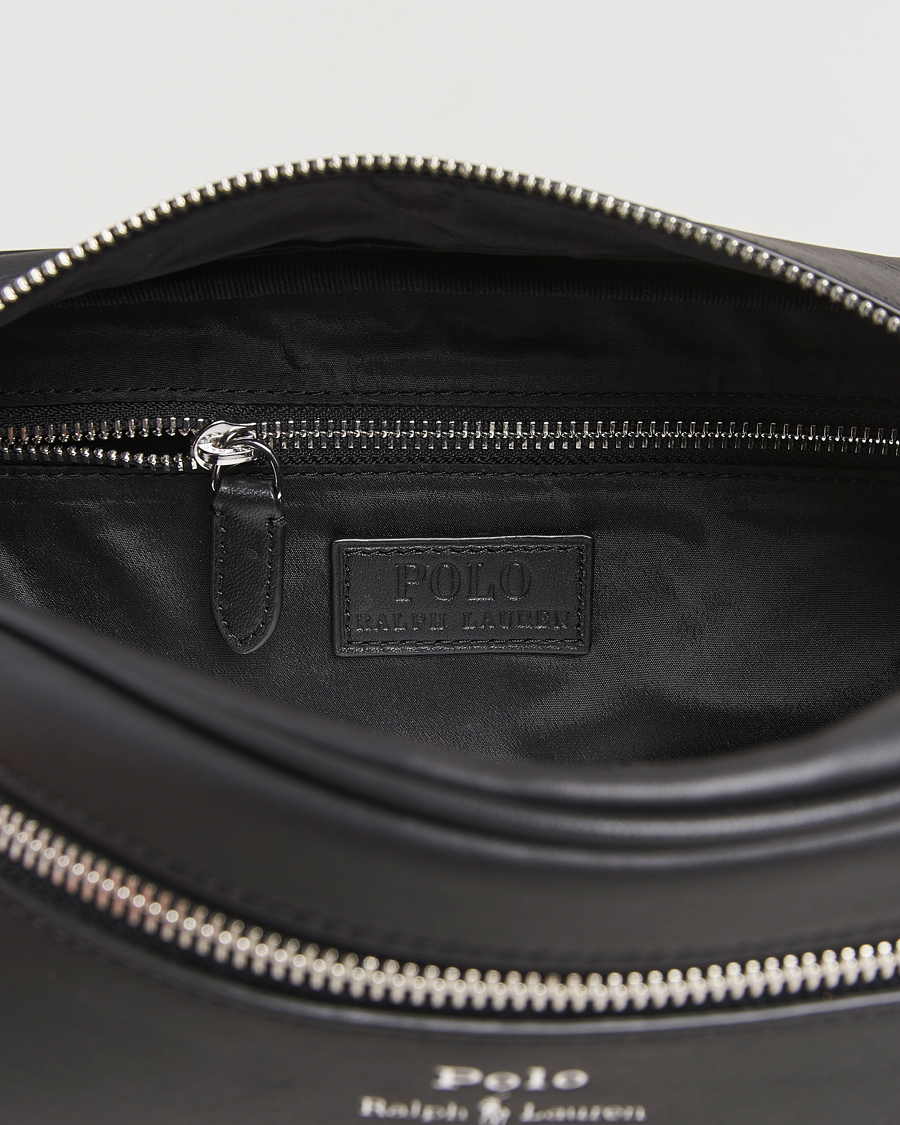 Herren | Polo Ralph Lauren Smooth Leather Washbag Black | Polo Ralph Lauren | Smooth Leather Washbag Black