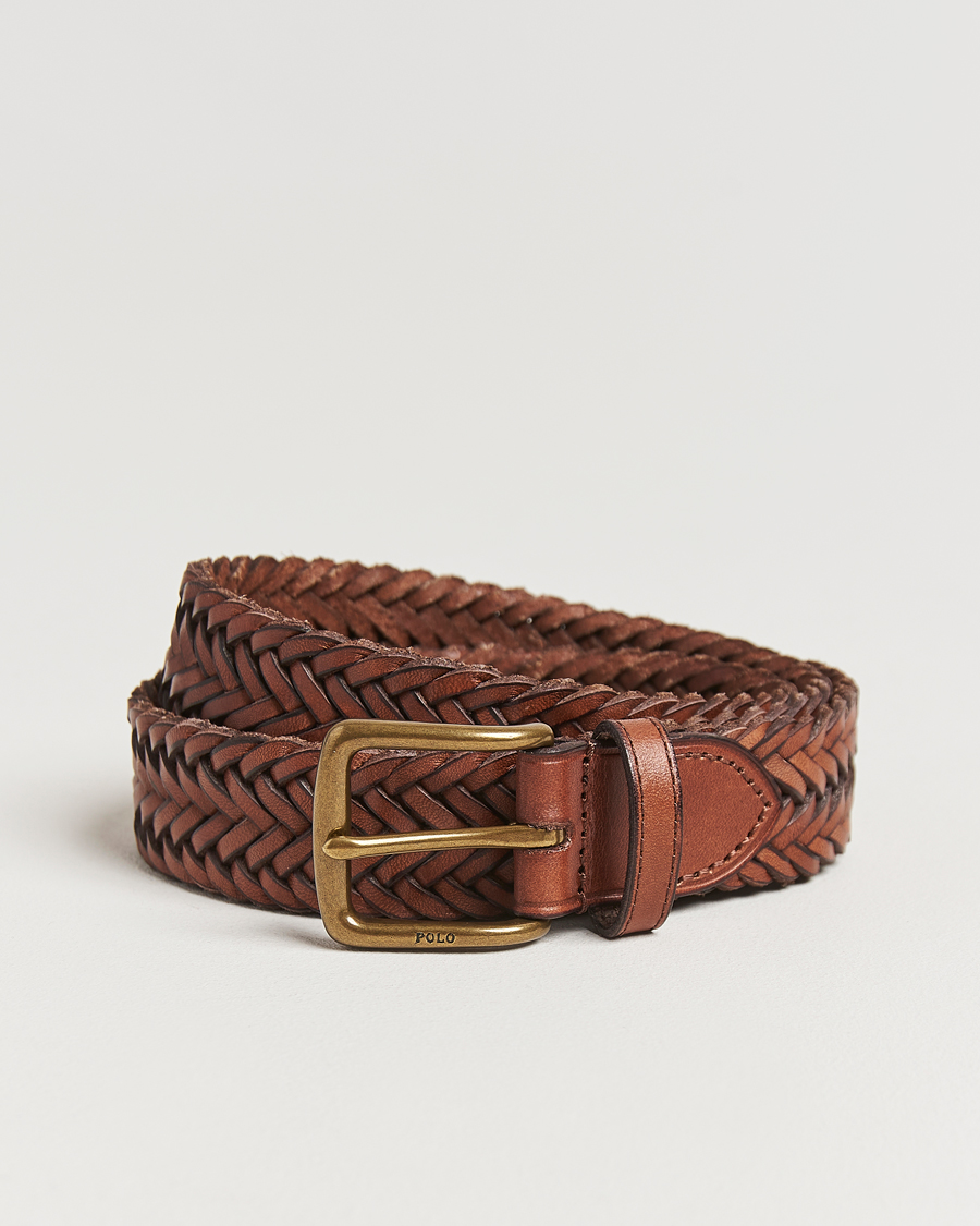 Herren | Polo Ralph Lauren Braided Leather Belt Polo Saddle | Polo Ralph Lauren | Braided Leather Belt Polo Saddle