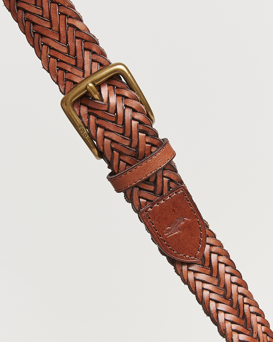 Herren | Polo Ralph Lauren Braided Leather Belt Polo Saddle | Polo Ralph Lauren | Braided Leather Belt Polo Saddle