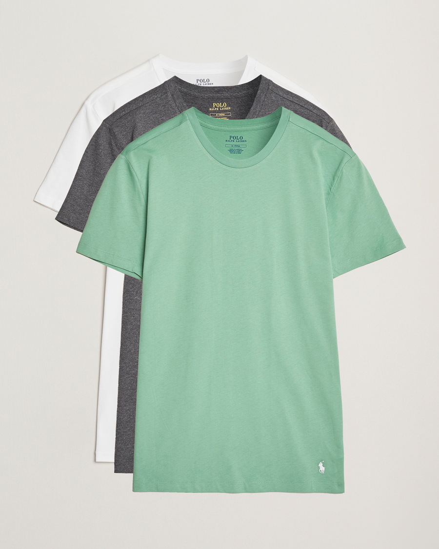 Herren | T-Shirts | Polo Ralph Lauren | 3-Pack Crew Neck T-Shirt Grey/Green/White