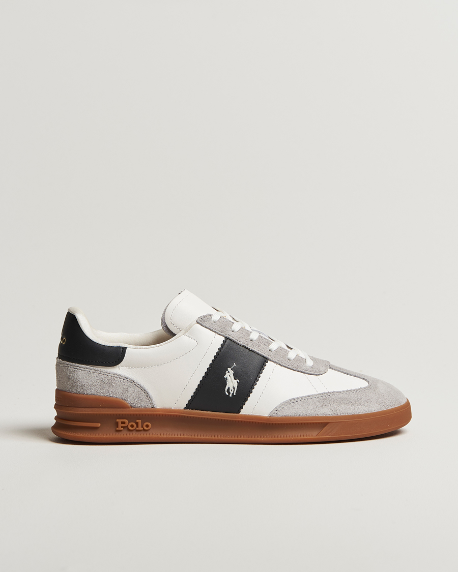 Herren | Sneaker | Polo Ralph Lauren | Aera Leather/Suede Sneaker White/Grey