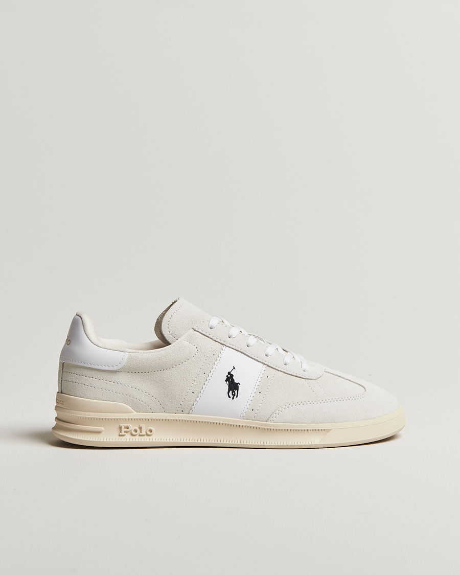Herren | Polo Ralph Lauren Aera Suede Sneaker Bianco/White | Polo Ralph Lauren | Aera Suede Sneaker Bianco/White
