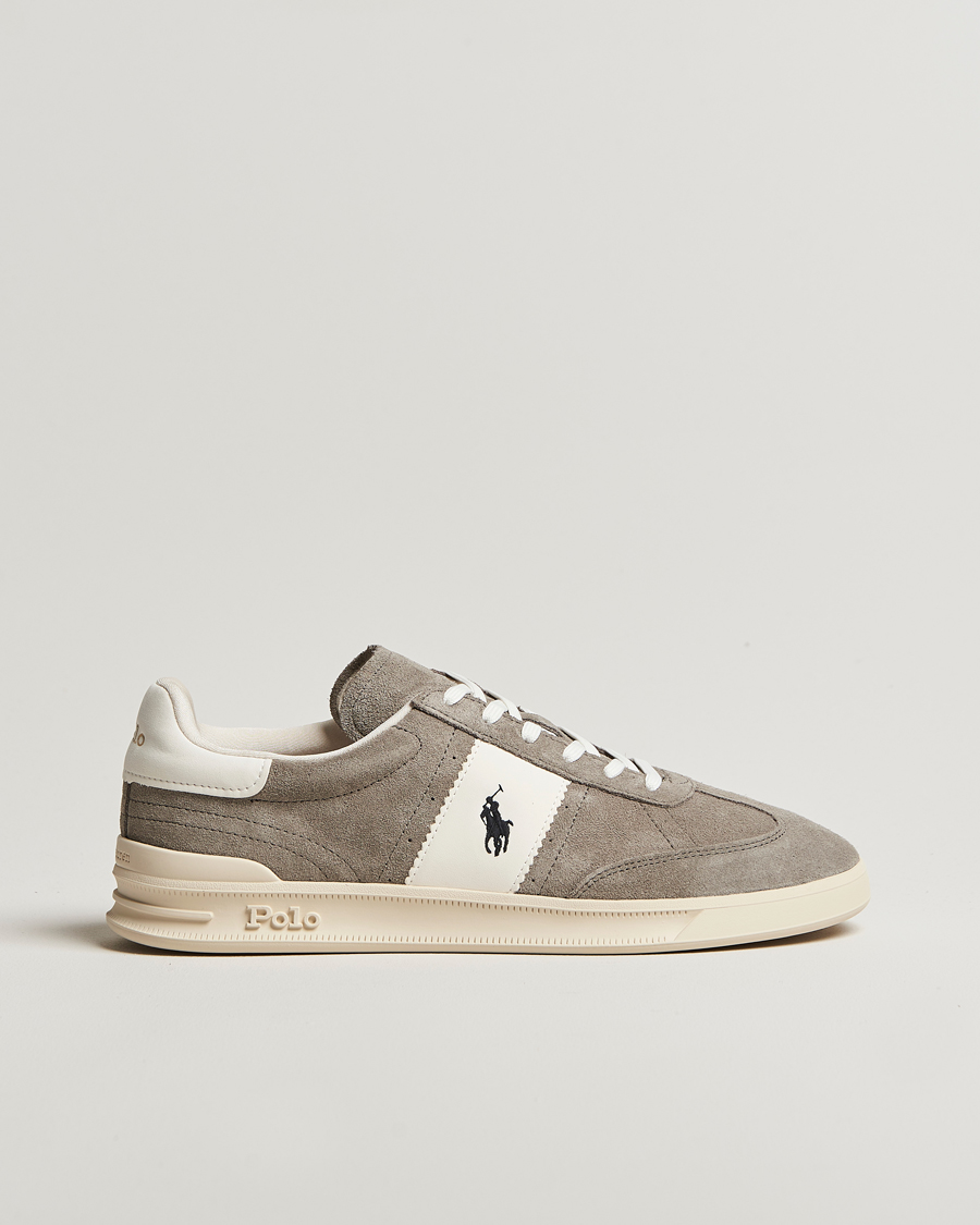 Herren | Polo Ralph Lauren Aera Suede Sneaker Grey/White | Polo Ralph Lauren | Aera Suede Sneaker Grey/White