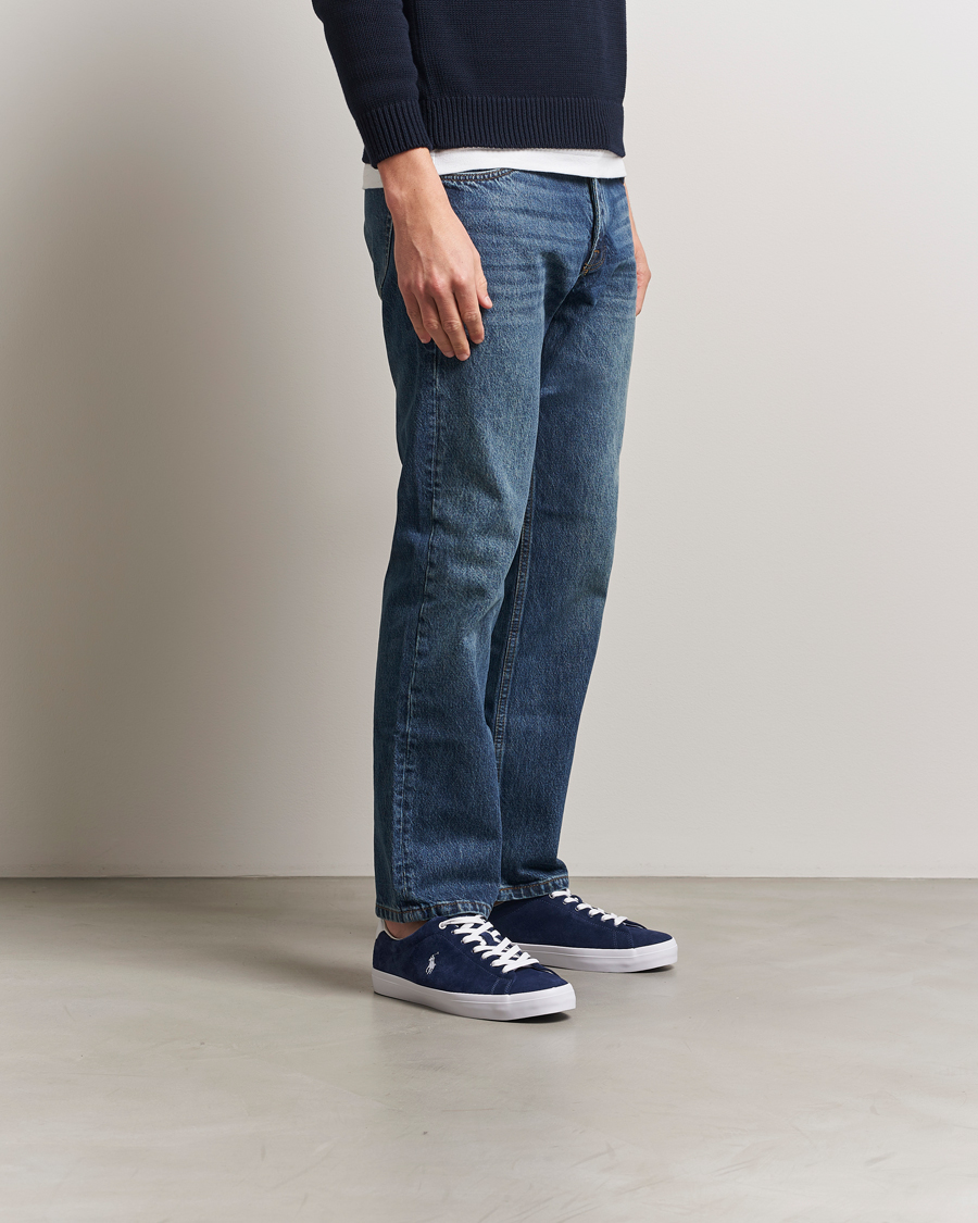 Herren | Polo Ralph Lauren Longwood Suede Sneaker Navy | Polo Ralph Lauren | Longwood Suede Sneaker Navy