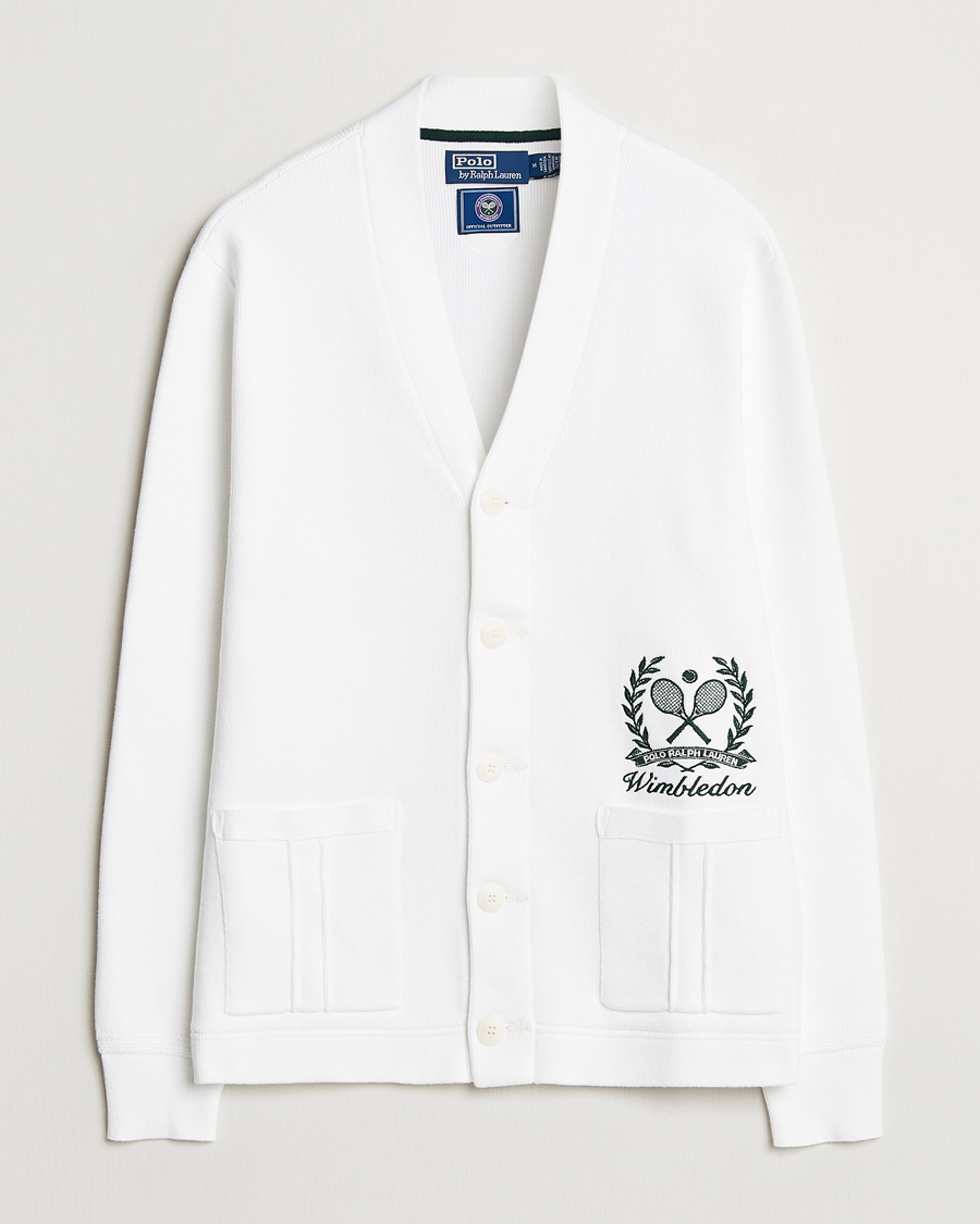 Herren | Pullover | Polo Ralph Lauren | Wimbledon Cotton Cardigan Ceramic White