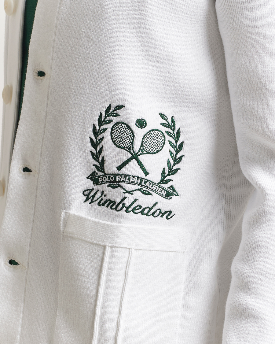 Herren | Pullover | Polo Ralph Lauren | Wimbledon Cotton Cardigan Ceramic White