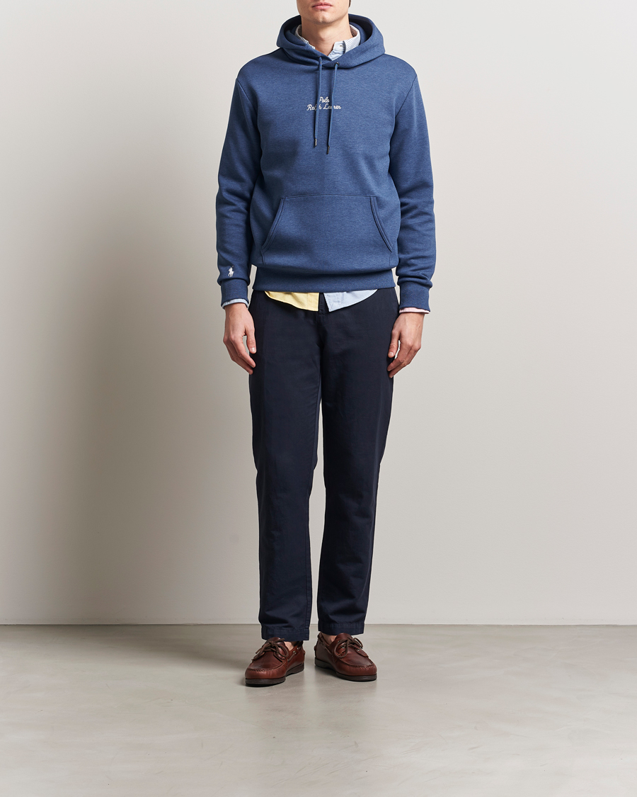 Herren | Pullover | Polo Ralph Lauren | Center Logo Hoodie Derby Blue Heather