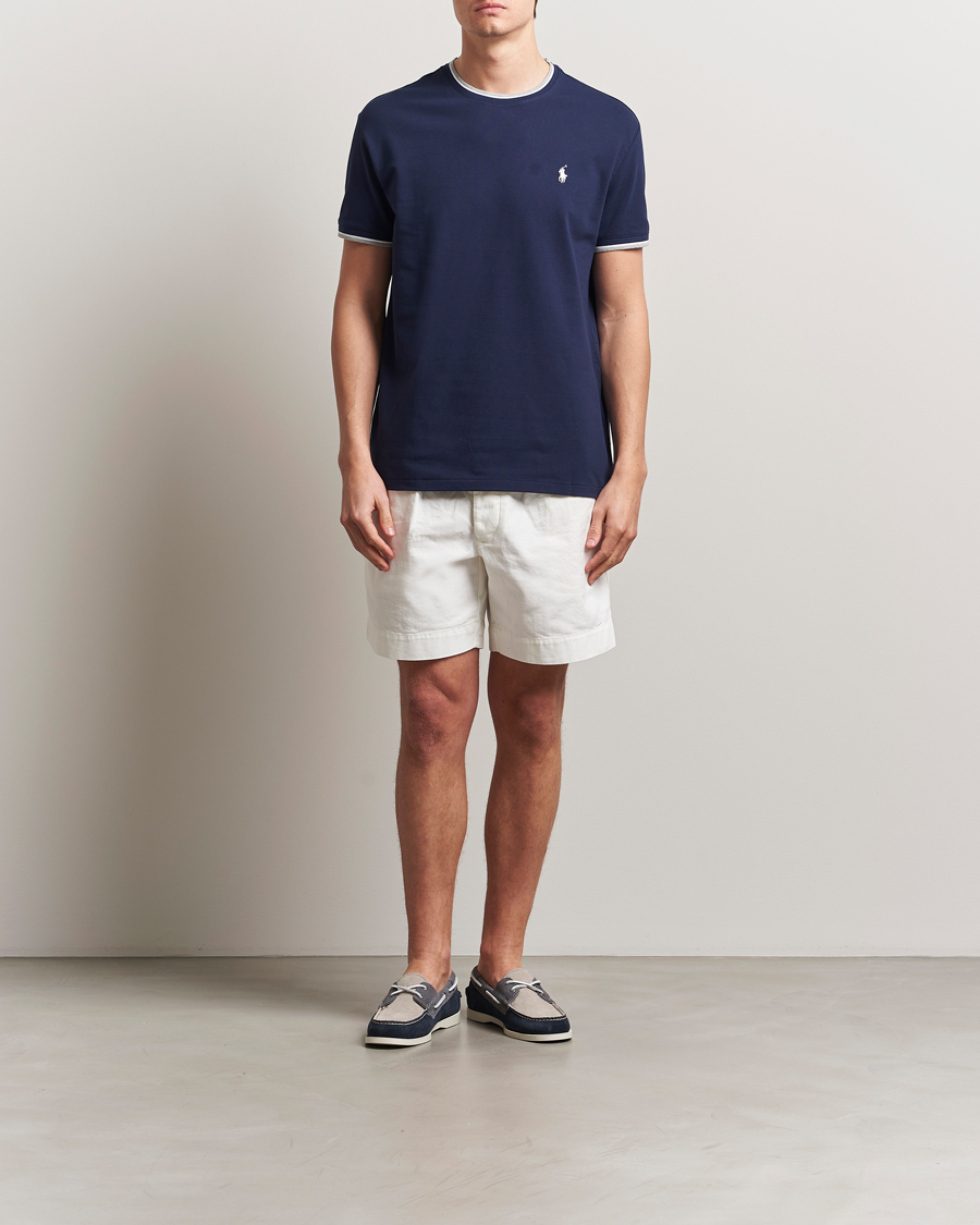 Herren | T-Shirts | Polo Ralph Lauren | Mesh Polo T-Shirt Newport Navy