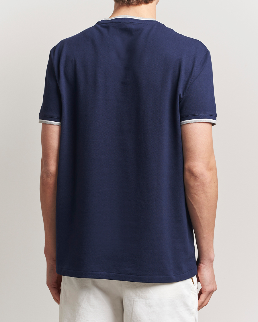 Herren | T-Shirts | Polo Ralph Lauren | Mesh Polo T-Shirt Newport Navy