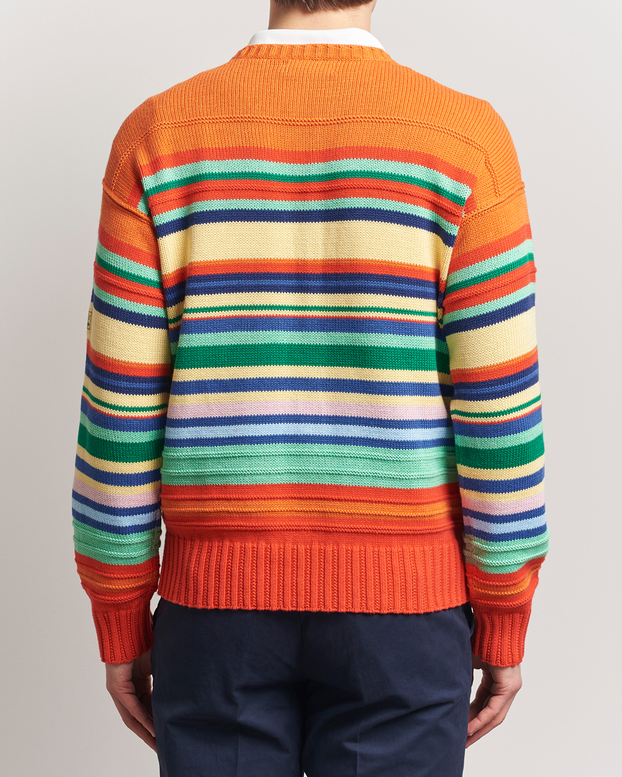 Herren | Pullover | Polo Ralph Lauren | Cotton/Linen Stripe Sweater Orange Combo
