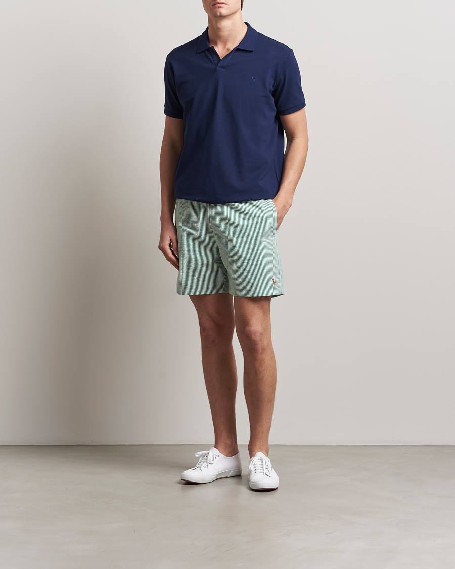 Herren | Badehosen | Polo Ralph Lauren | Recycled Traveler Seersucker Swimshorts Raft Green