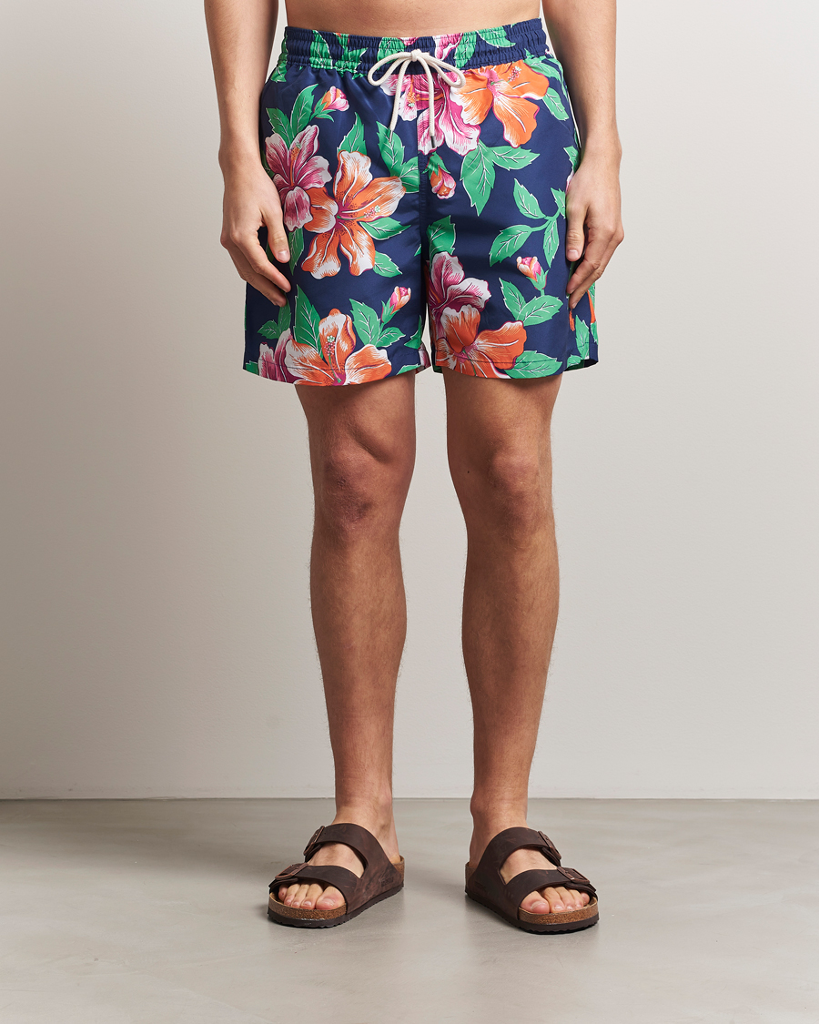 Herren | Badehosen | Polo Ralph Lauren | Traveler Recycled Swimshorts Iconic Hibiscus Navy