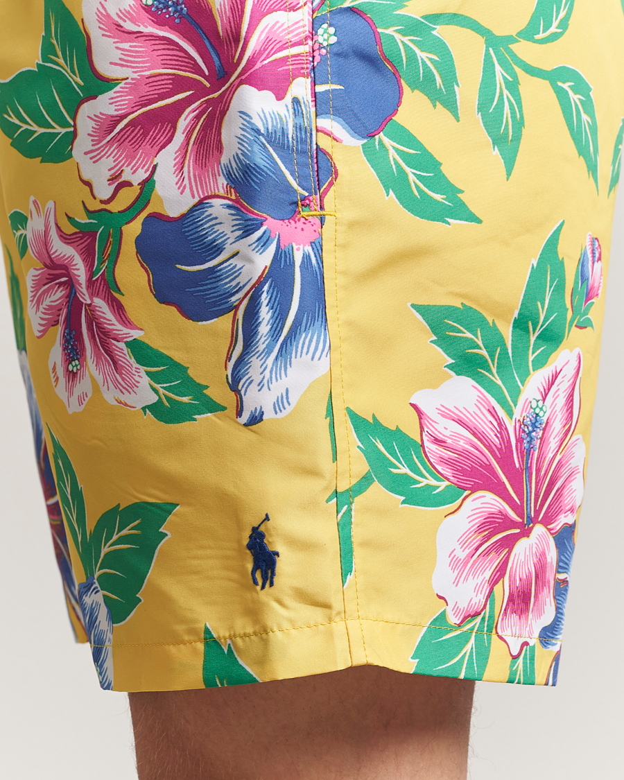 Herren | Badehosen | Polo Ralph Lauren | Traveler Recycled Swimshorts Iconic Hibiscus Yellow