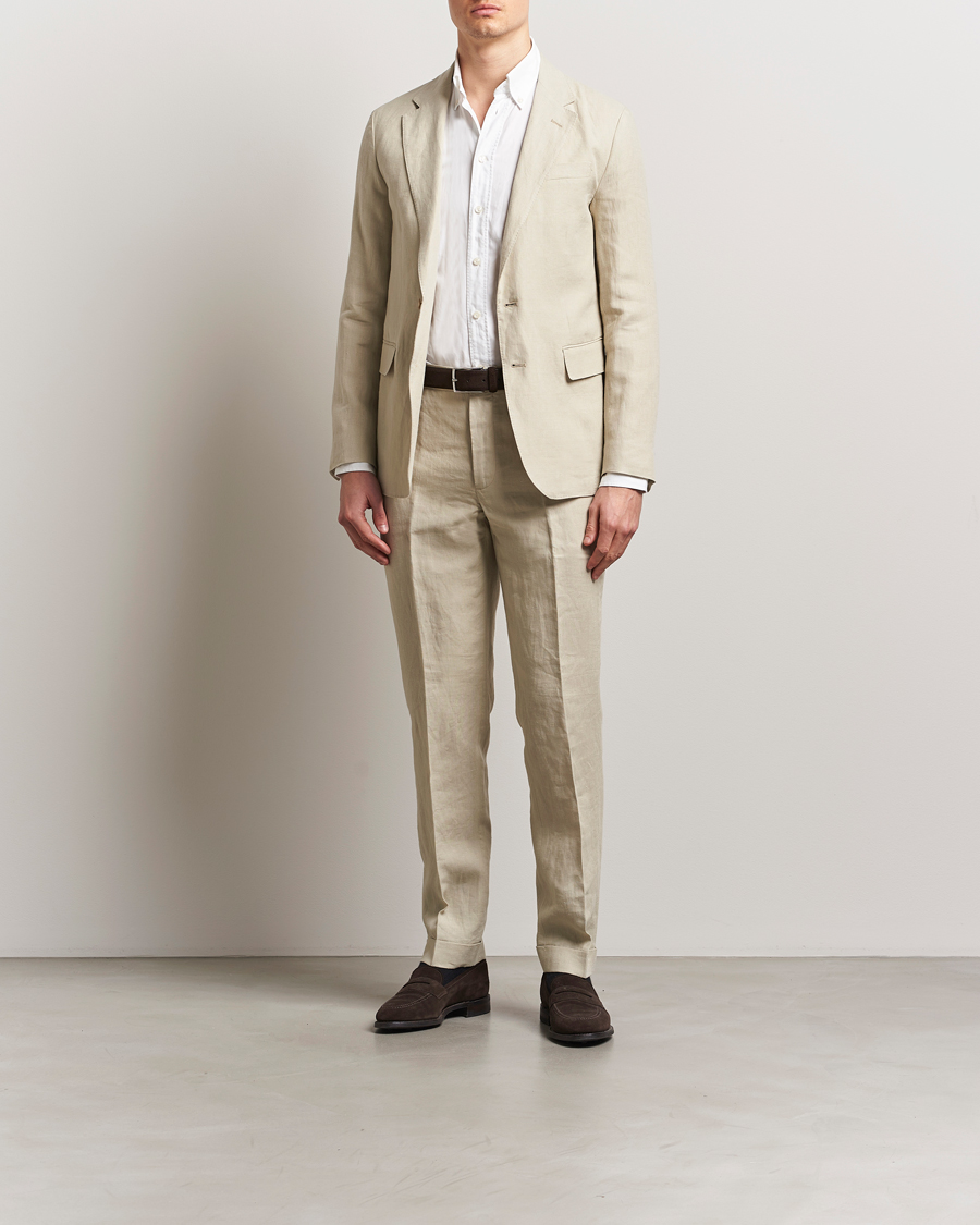 Herren | Hosen | Polo Ralph Lauren | Linen Pleated Trousers Spring Beige