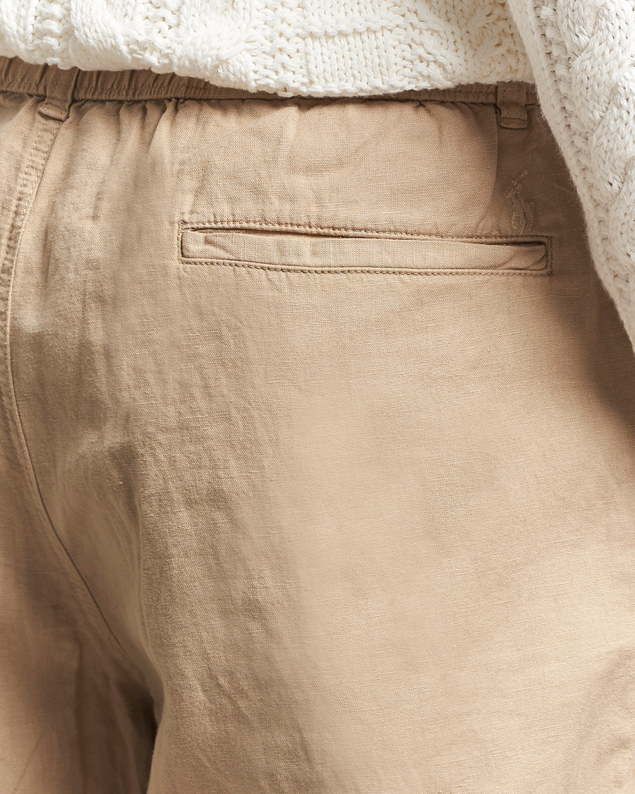 Herren | Hosen | Polo Ralph Lauren | Pleated Cotton Linen Pants Coastal Beige