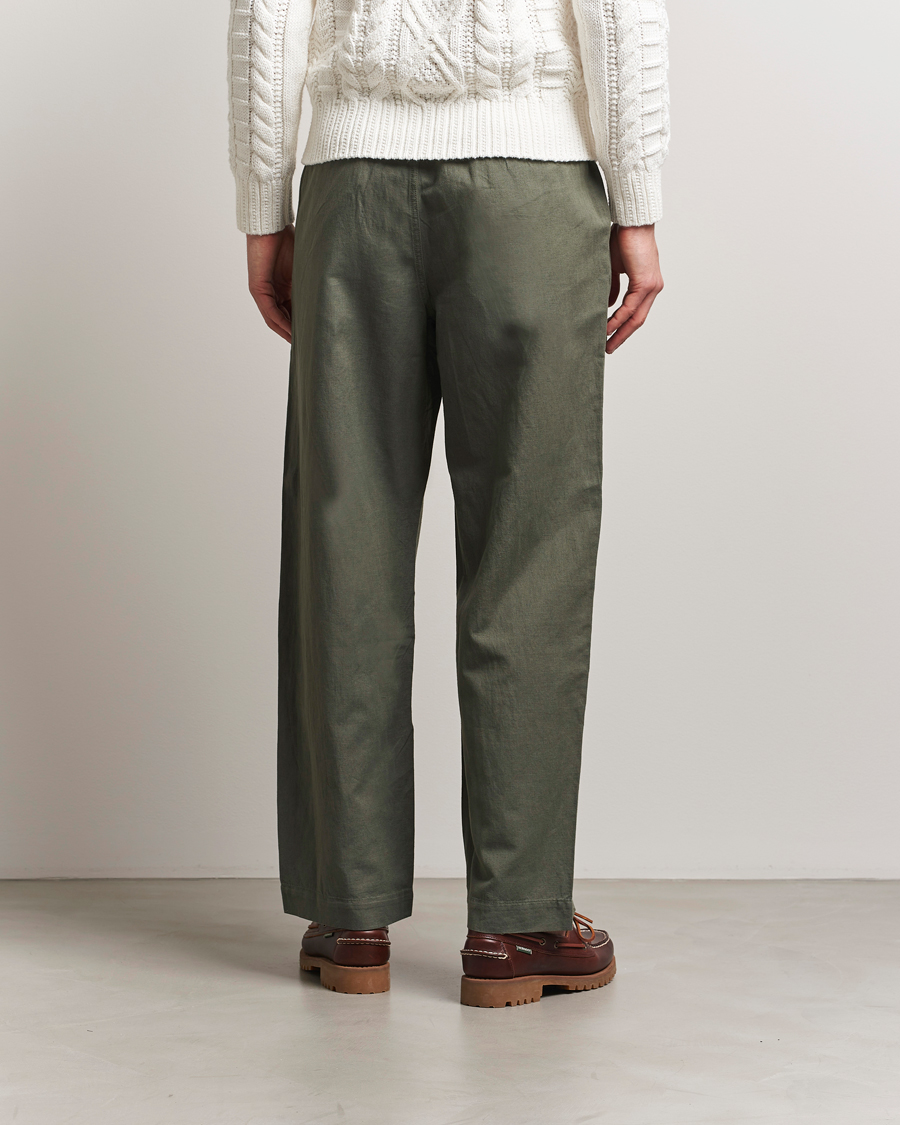 Herren | Hosen | Polo Ralph Lauren | Pleated Cotton Linen Pants New Olive
