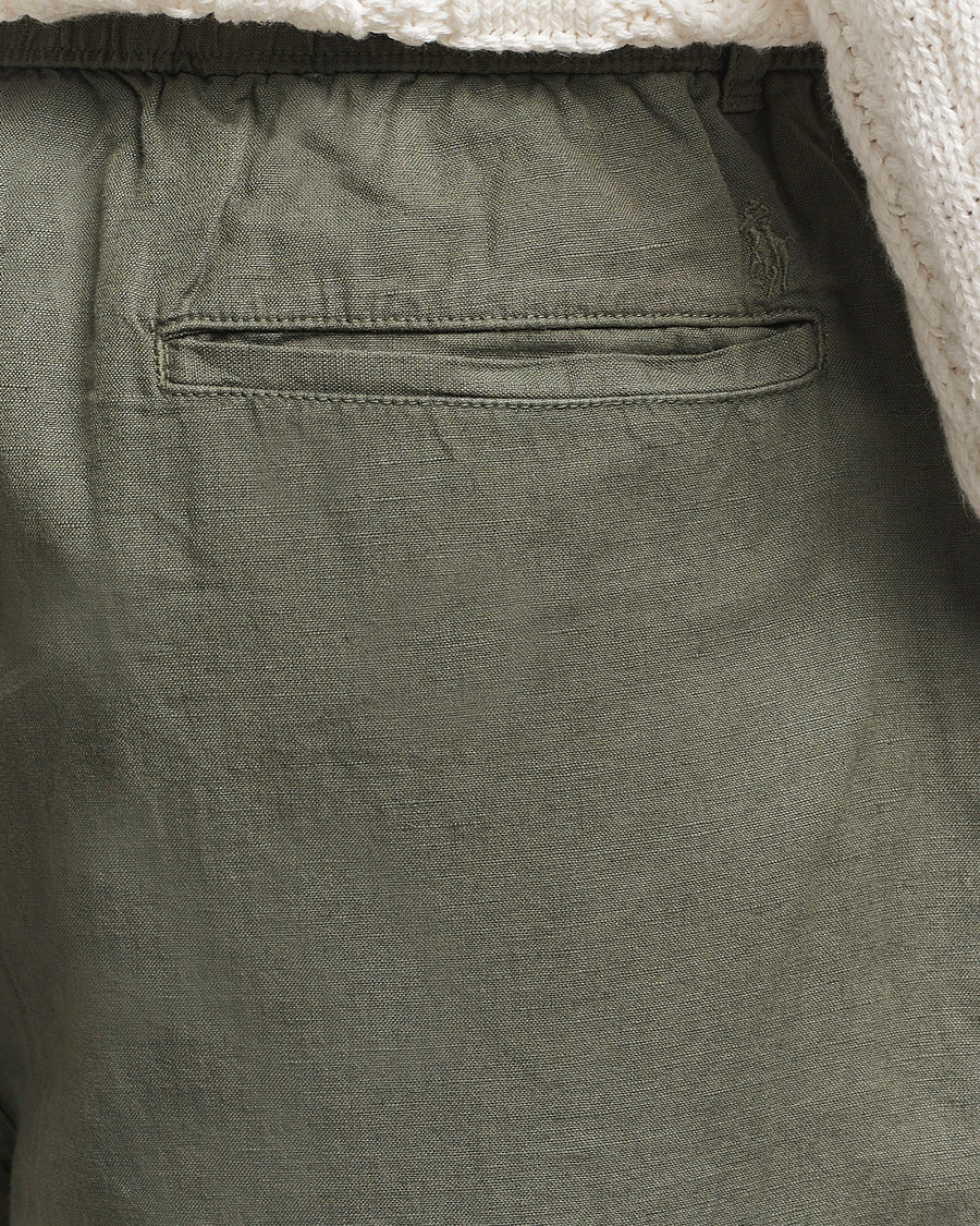 Herren | Hosen | Polo Ralph Lauren | Pleated Cotton Linen Pants New Olive