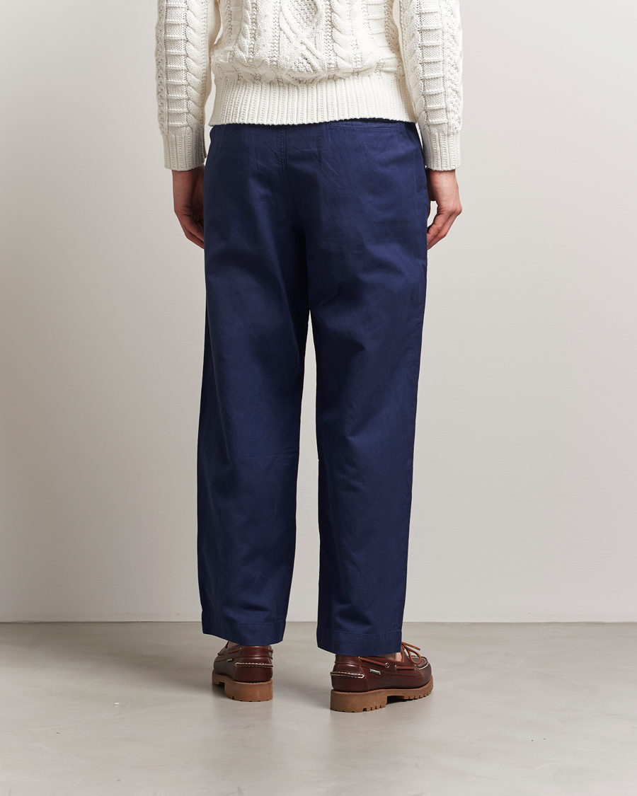 Herren | Hosen | Polo Ralph Lauren | Pleated Cotton Linen Pants Newport Navy