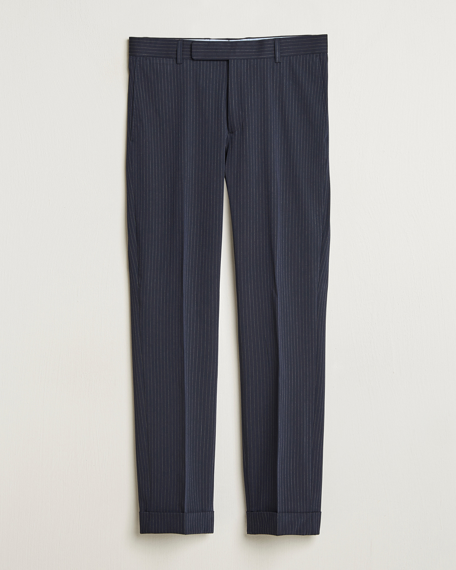 Herren | Hosen | Polo Ralph Lauren | Tailored Twill Pinstripe Trousers Navy/Grey