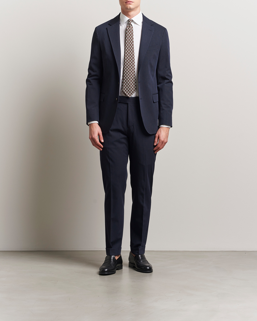 Herren | Hosen | Polo Ralph Lauren | Tailored Twill Pinstripe Trousers Navy/Grey