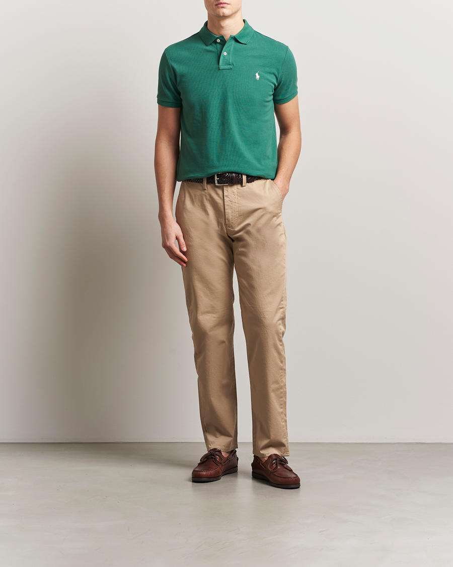 Herren | Poloshirts | Polo Ralph Lauren | Custom Slim Fit Polo Antique Green