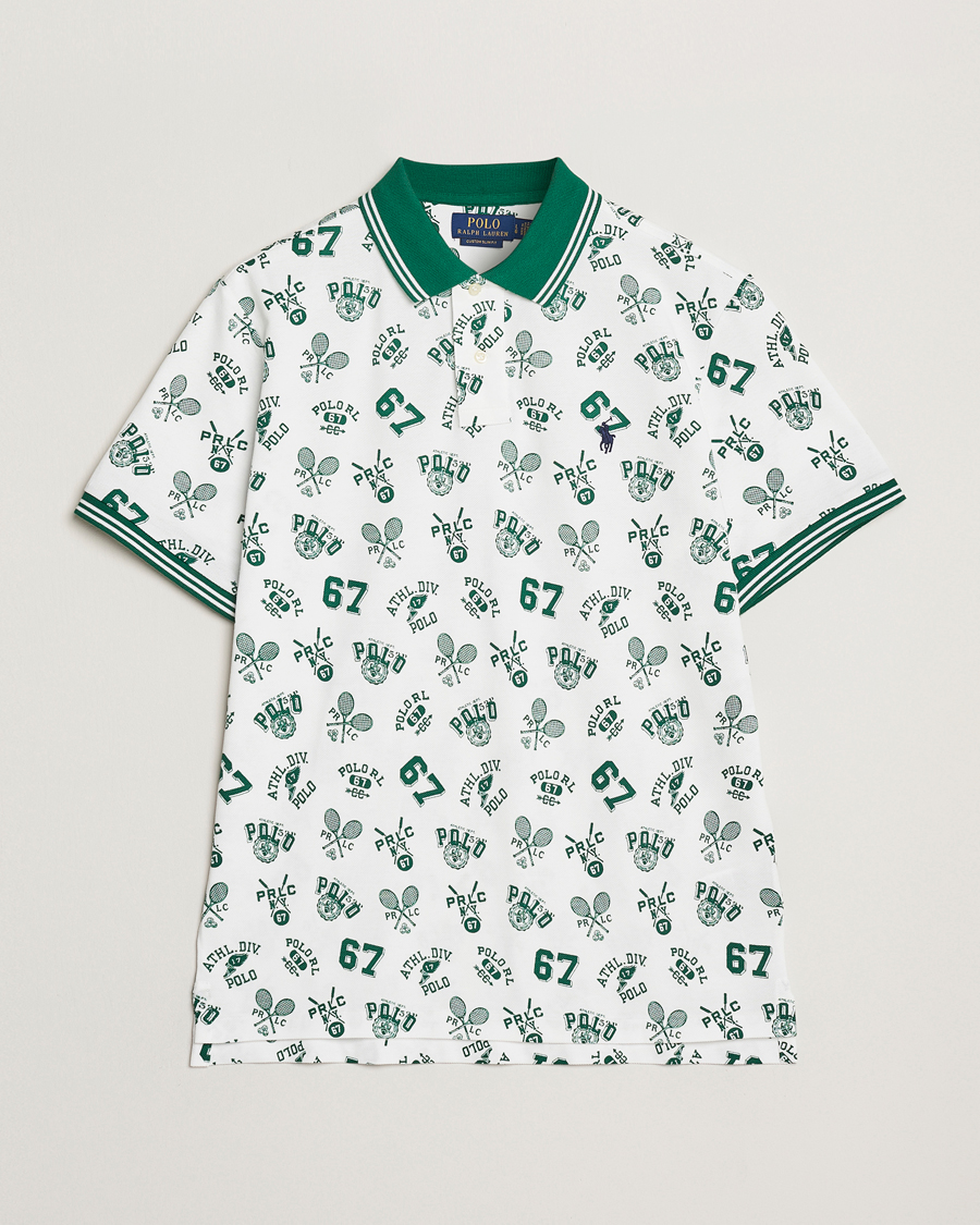 Herren | Poloshirts | Polo Ralph Lauren | Printed Mesh Polo Toss White