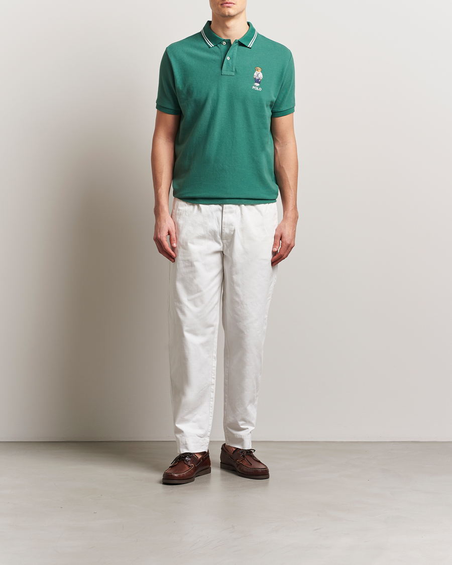 Herren | Poloshirts | Polo Ralph Lauren | Custom Slim Fit Bear Polo Antique Green