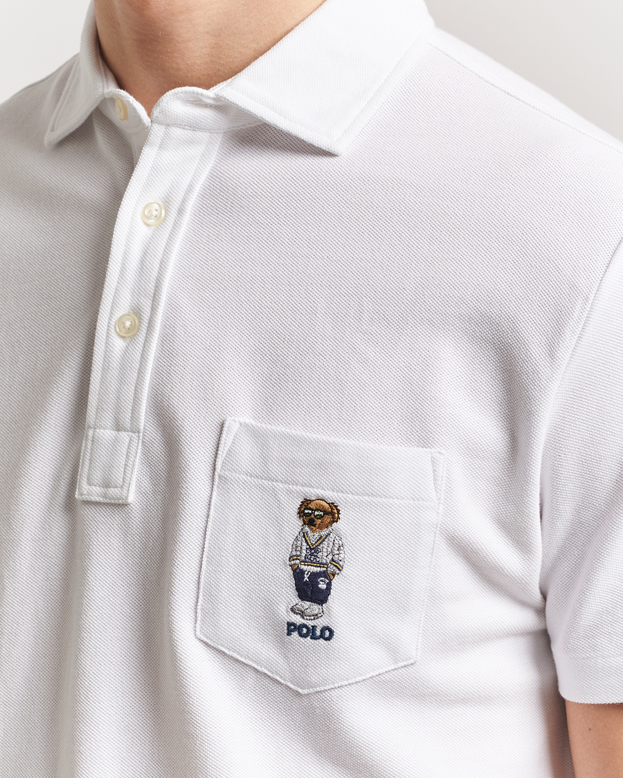 Herren | Poloshirts | Polo Ralph Lauren | Custom Slim Fit Pocket Bear Polo White