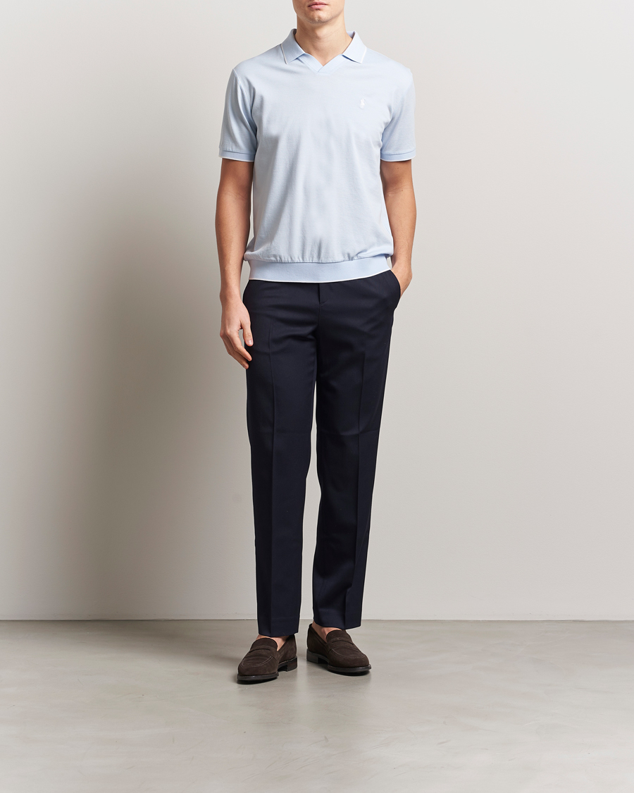 Herren | Poloshirts | Polo Ralph Lauren | Johnny Jaquard Knitted Polo Office Blue